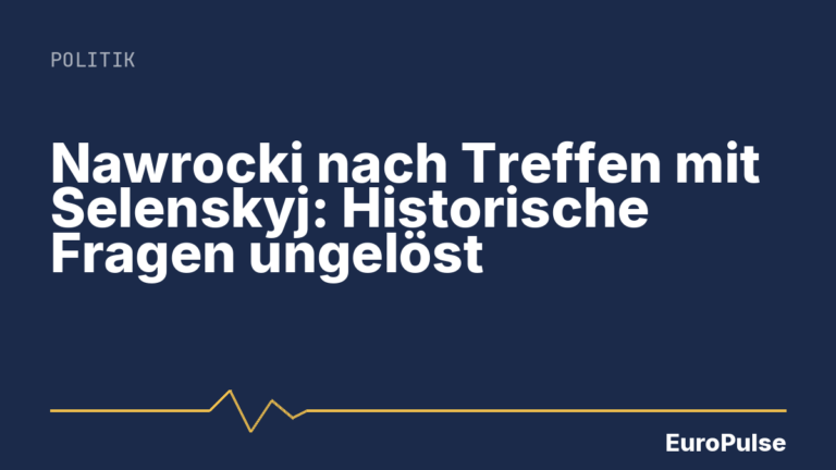 Nawrocki nach Treffen mit Selenskyj: Historische Fragen ungelöst