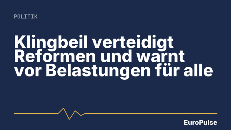 Klingbeil verteidigt Reformen und warnt vor Belastungen für alle