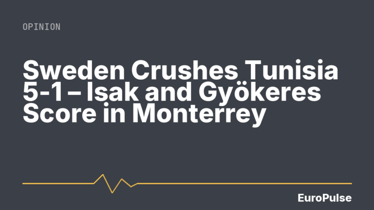 Sweden Crushes Tunisia 5-1 – Isak and Gyökeres Score in Monterrey