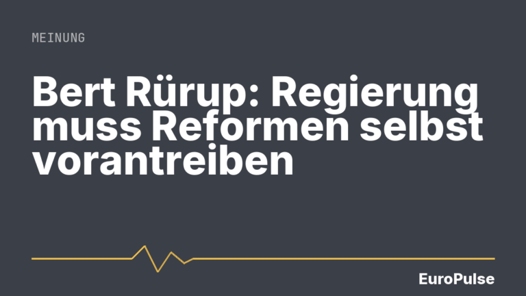 Bert Rürup: Regierung muss Reformen selbst vorantreiben