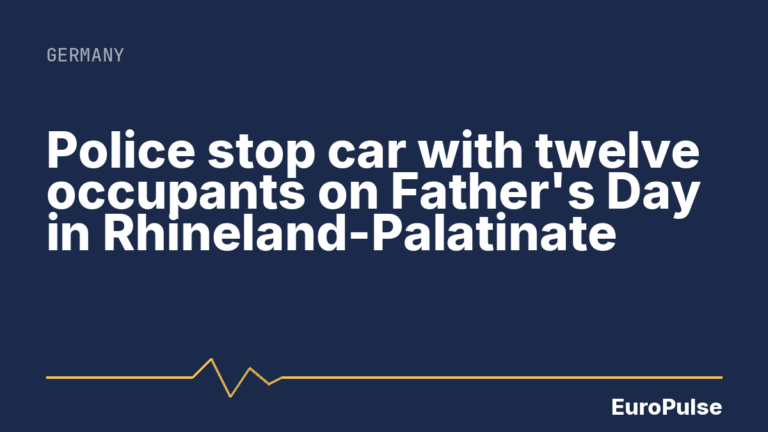 Police stop car with twelve occupants on Father’s Day in Rhineland-Palatinate