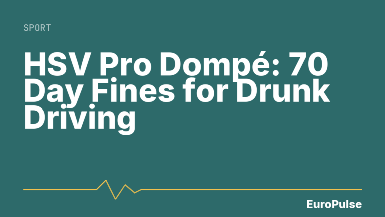 HSV Pro Dompé: 70 Day Fines for Drunk Driving