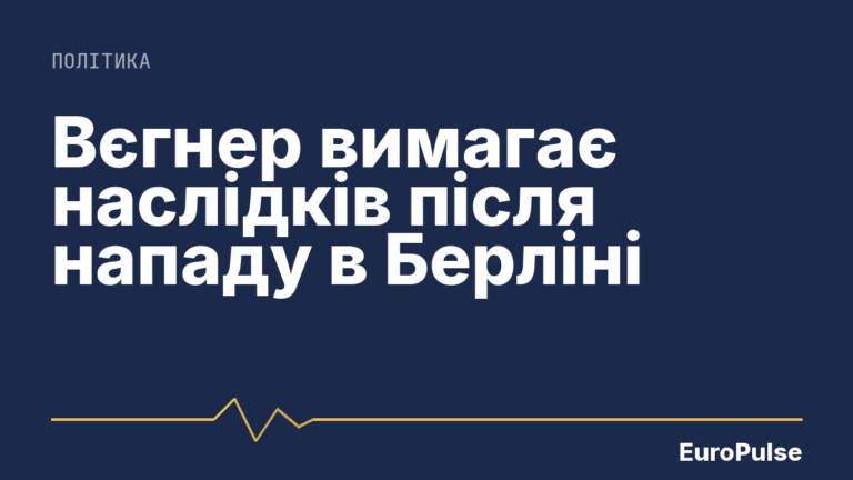 Вєгнер вимагає наслідків після нападу в Берліні