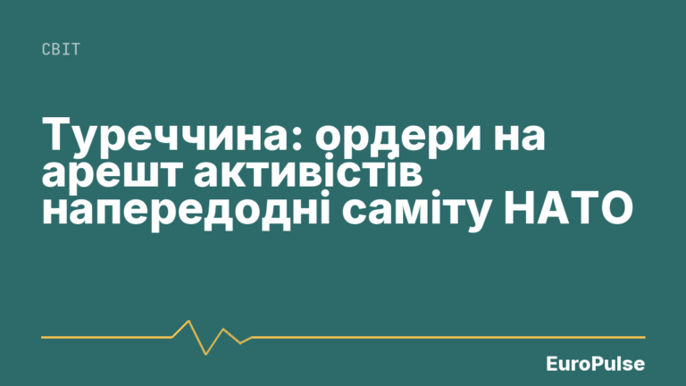 Туреччина: ордери на арешт активістів напередодні саміту НАТО
