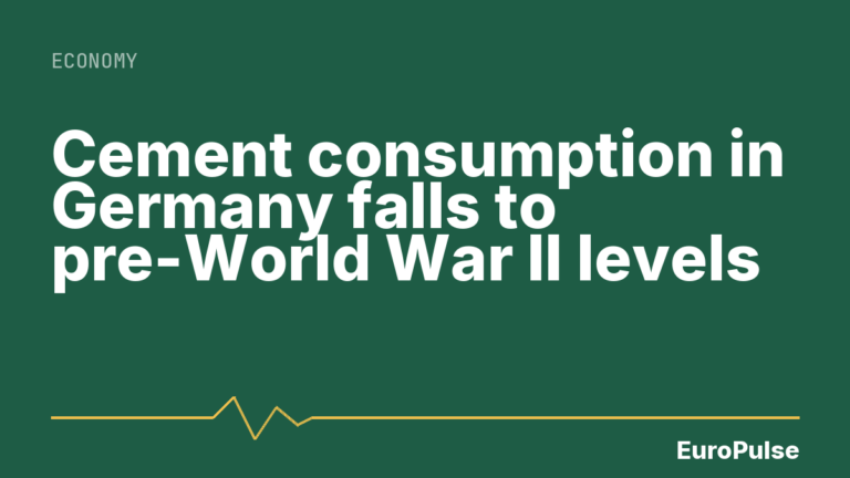 Cement consumption in Germany falls to pre-World War II levels