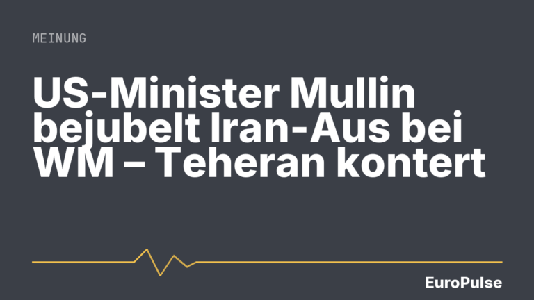 US-Minister Mullin bejubelt Iran-Aus bei WM – Teheran kontert