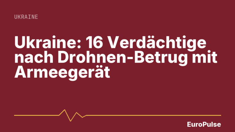 Ukraine: 16 Verdächtige nach Drohnen-Betrug mit Armeegerät