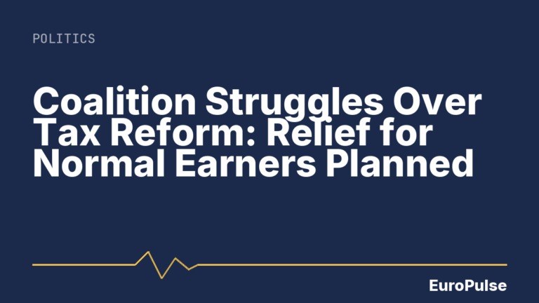 Coalition Struggles Over Tax Reform: Relief for Normal Earners Planned