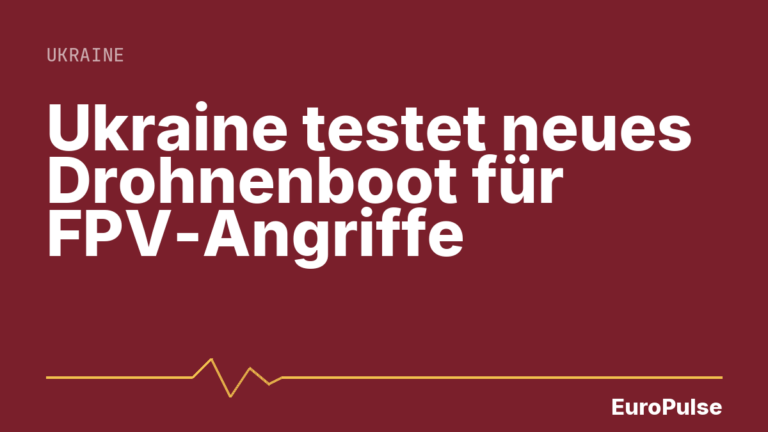 Ukraine testet neues Drohnenboot für FPV-Angriffe