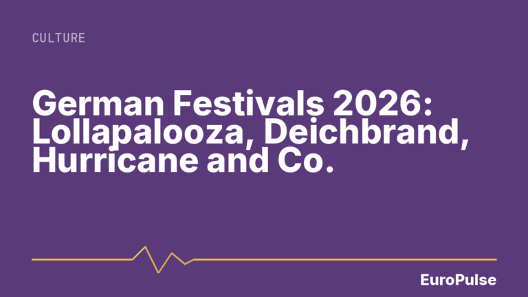 German Festivals 2026: Lollapalooza, Deichbrand, Hurricane and Co.