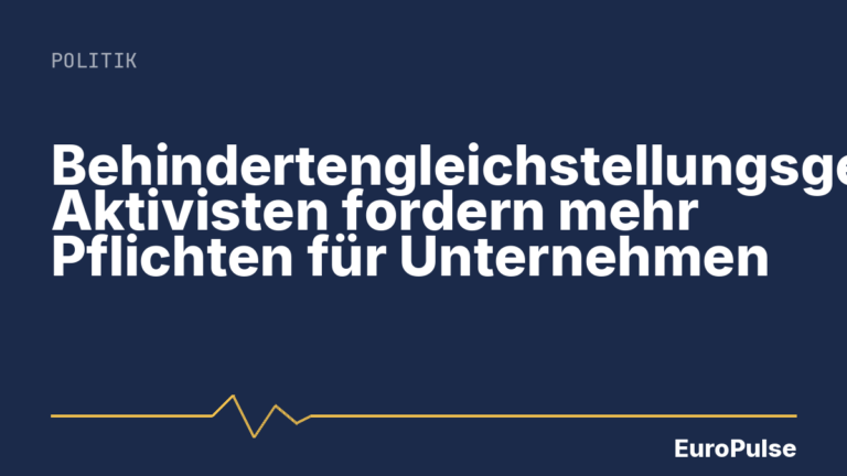 Behindertengleichstellungsgesetz: Aktivisten fordern mehr Pflichten für Unternehmen