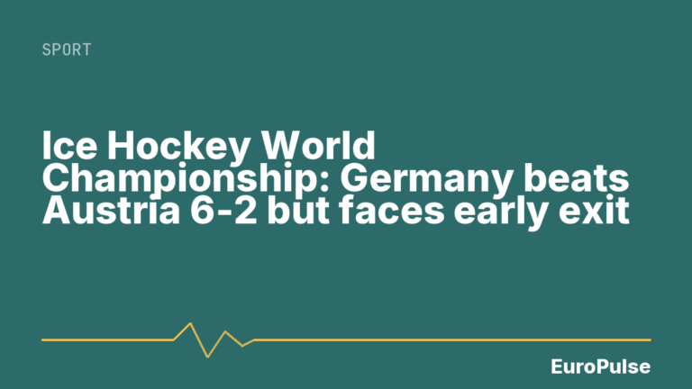 Ice Hockey World Championship: Germany beats Austria 6-2 but faces early exit