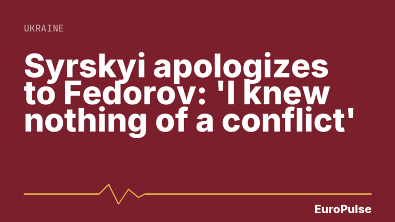 Syrskyi apologizes to Fedorov: ‘I knew nothing of a conflict’