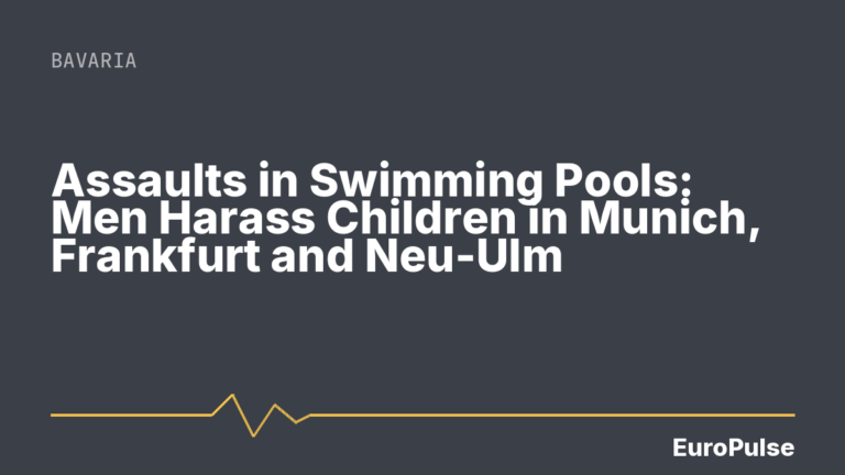 Assaults in Swimming Pools: Men Harass Children in Munich, Frankfurt and Neu-Ulm