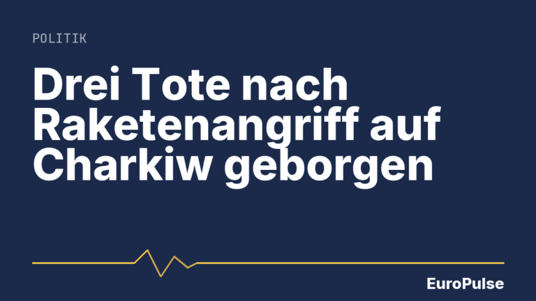 Drei Tote nach Raketenangriff auf Charkiw geborgen
