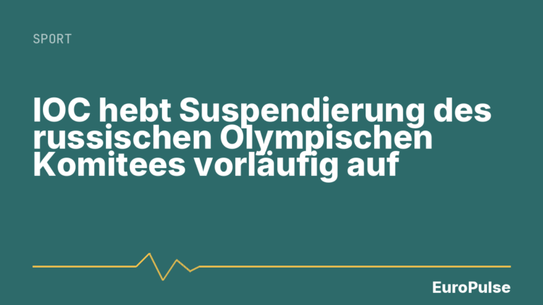 IOC hebt Suspendierung des russischen Olympischen Komitees vorläufig auf
