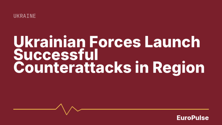 Ukrainian Forces Launch Successful Counterattacks in Region