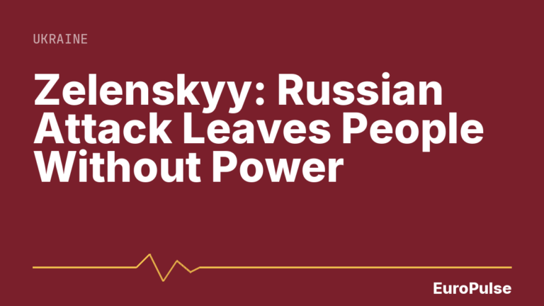 Zelenskyy: Russian Attack Leaves People Without Power