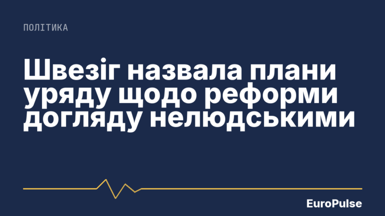 Швезіг назвала плани уряду щодо реформи догляду нелюдськими