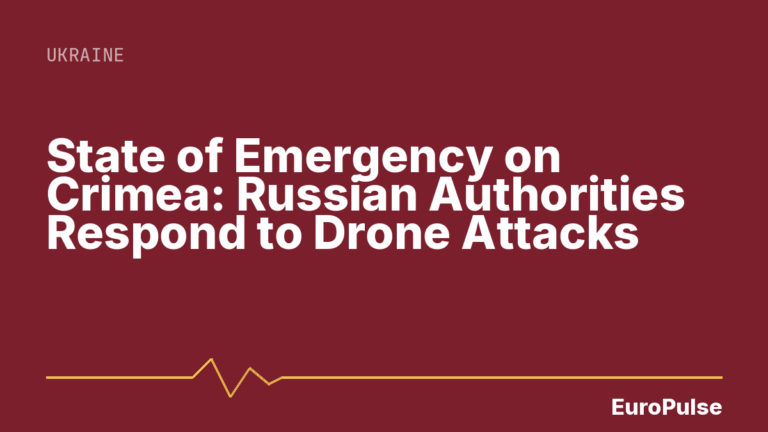 State of Emergency on Crimea: Russian Authorities Respond to Drone Attacks