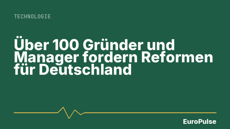 Über 100 Gründer und Manager fordern Reformen für Deutschland