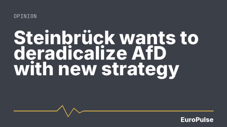Steinbrück wants to deradicalize AfD with new strategy