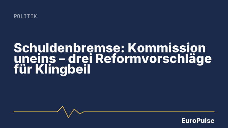 Schuldenbremse: Kommission uneins – drei Reformvorschläge für Klingbeil