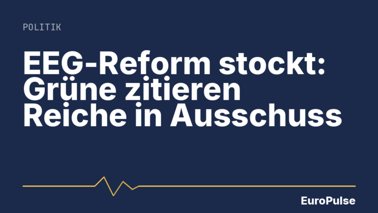 EEG-Reform stockt: Grüne zitieren Reiche in Ausschuss