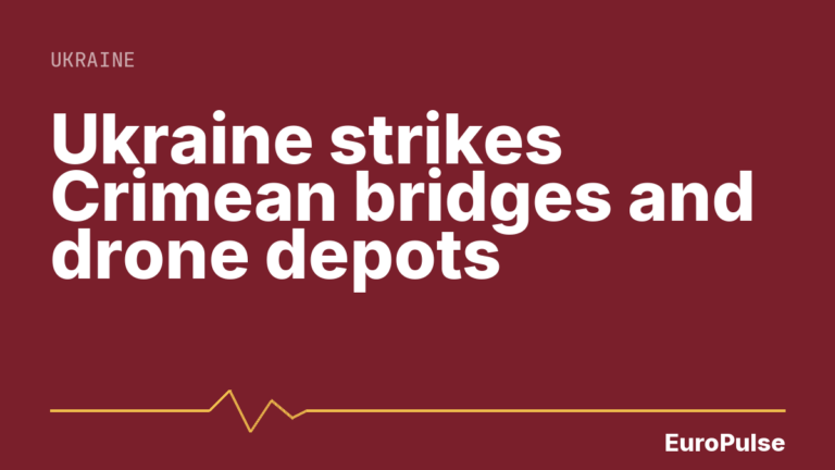 Ukraine strikes Crimean bridges and drone depots