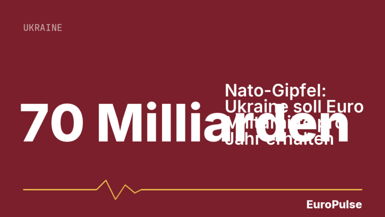 Nato-Gipfel: Ukraine soll 70 Milliarden Euro Militärhilfe pro Jahr erhalten