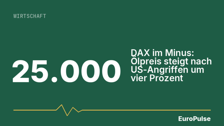 DAX im Minus: Ölpreis steigt nach US-Angriffen um vier Prozent