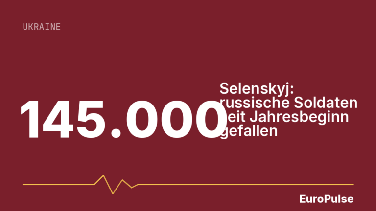 Selenskyj: 145.000 russische Soldaten seit Jahresbeginn gefallen