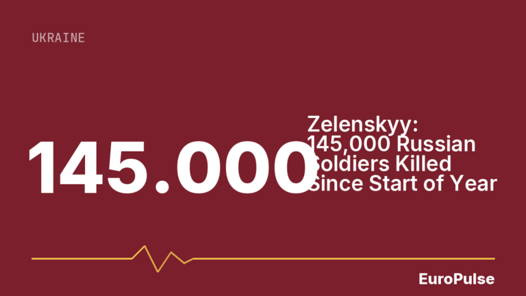 Zelenskyy: 145,000 Russian Soldiers Killed Since Start of Year