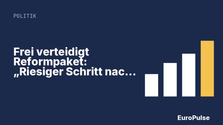 Frei verteidigt Reformpaket: „Riesiger Schritt nach vorne“