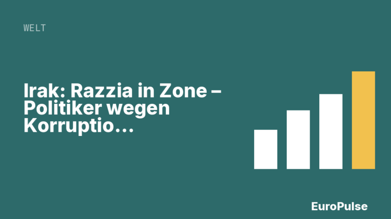 Irak: Razzia in Zone – Politiker wegen Korruption festgenommen