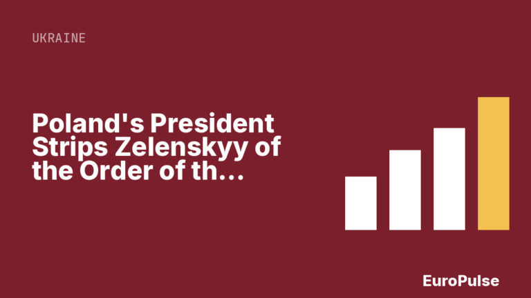 Poland’s President Strips Zelenskyy of the Order of the White Eagle