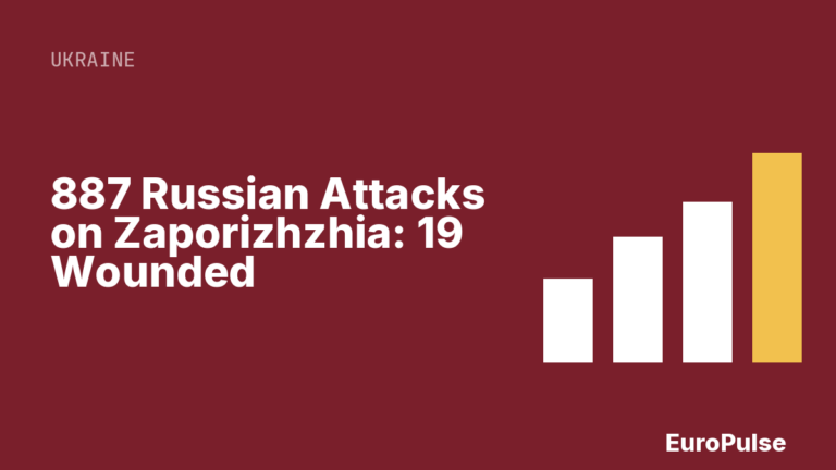 887 Russian Attacks on Zaporizhzhia: 19 Wounded