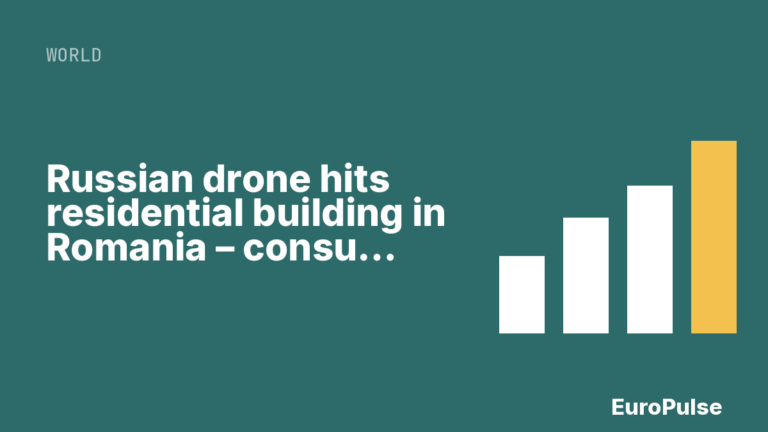 Russian drone hits residential building in Romania – consul expelled
