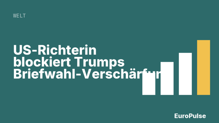 US-Richterin blockiert Trumps Briefwahl-Verschärfung