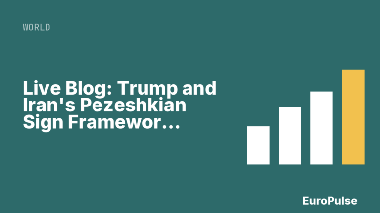 Live Blog: Trump and Iran’s Pezeshkian Sign Framework Agreement to End War
