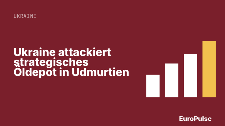 Ukraine attackiert strategisches Öldepot in Udmurtien