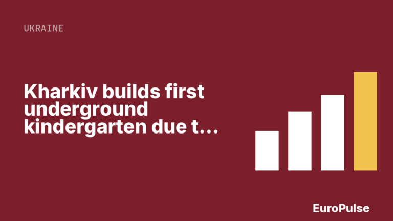 Kharkiv builds first underground kindergarten due to Russian attacks