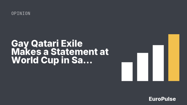 Gay Qatari Exile Makes a Statement at World Cup in San Francisco