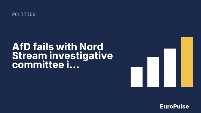 AfD fails with Nord Stream investigative committee in Bundestag