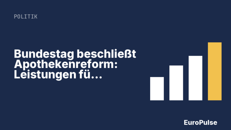 Bundestag beschließt Apothekenreform: Leistungen für Patienten