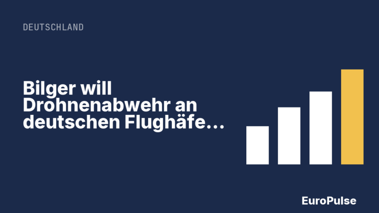 Bilger will Drohnenabwehr an deutschen Flughäfen beschleunigen