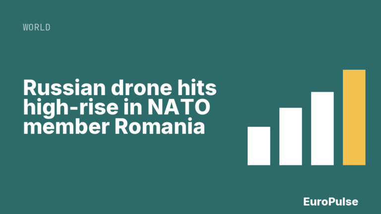 Russian drone hits high-rise in NATO member Romania