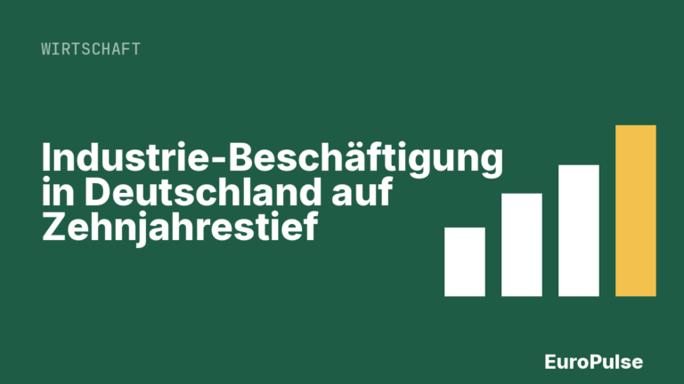 Industrie-Beschäftigung in Deutschland auf Zehnjahrestief