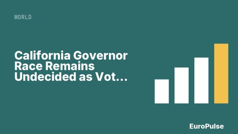 California Governor Race Remains Undecided as Vote Count Continues