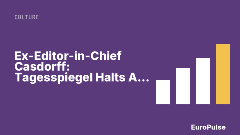 Ex-Editor-in-Chief Casdorff: Tagesspiegel Halts AI Columns
